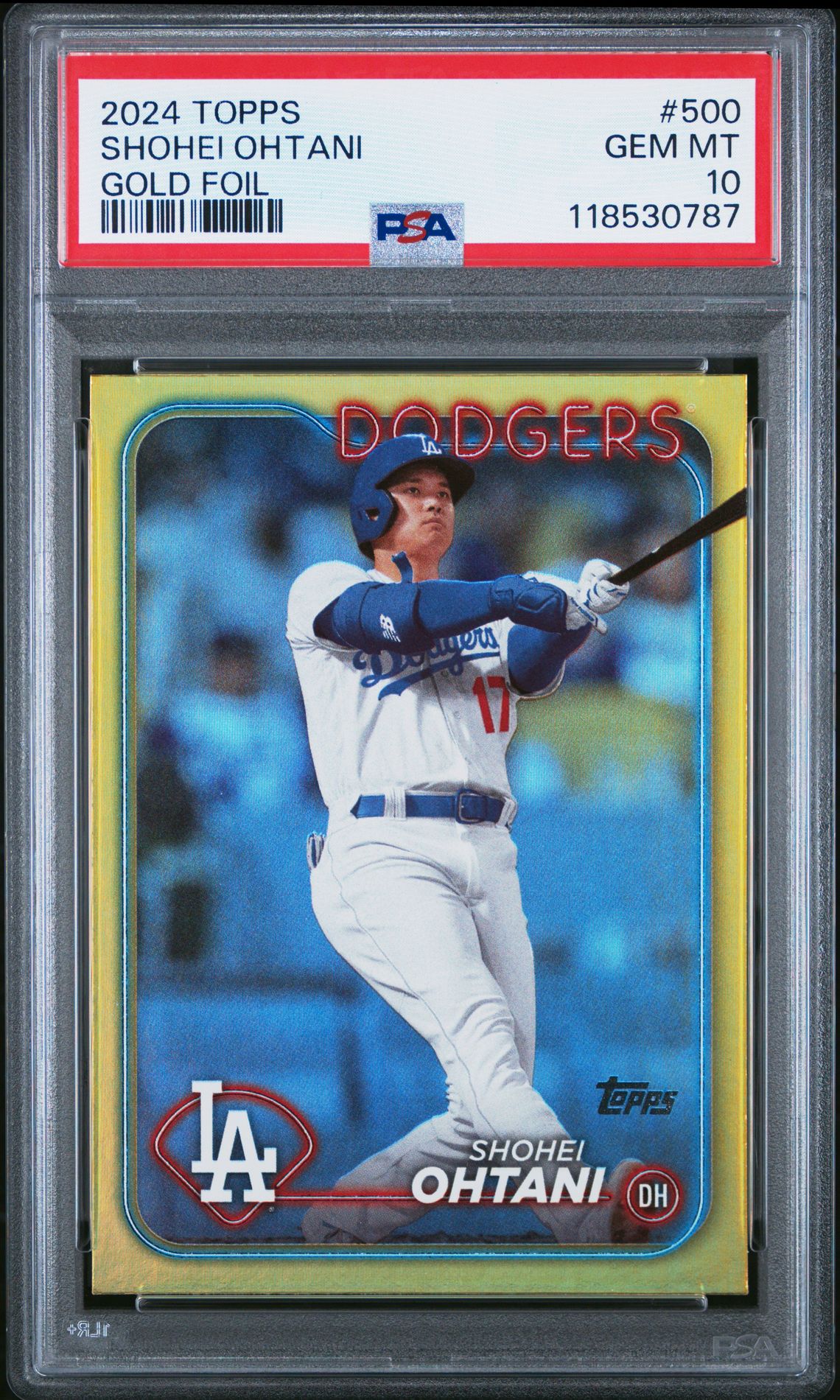 2024 Topps Shohei Ohtani #500 (Gold Foil) Gem Mt 10 front