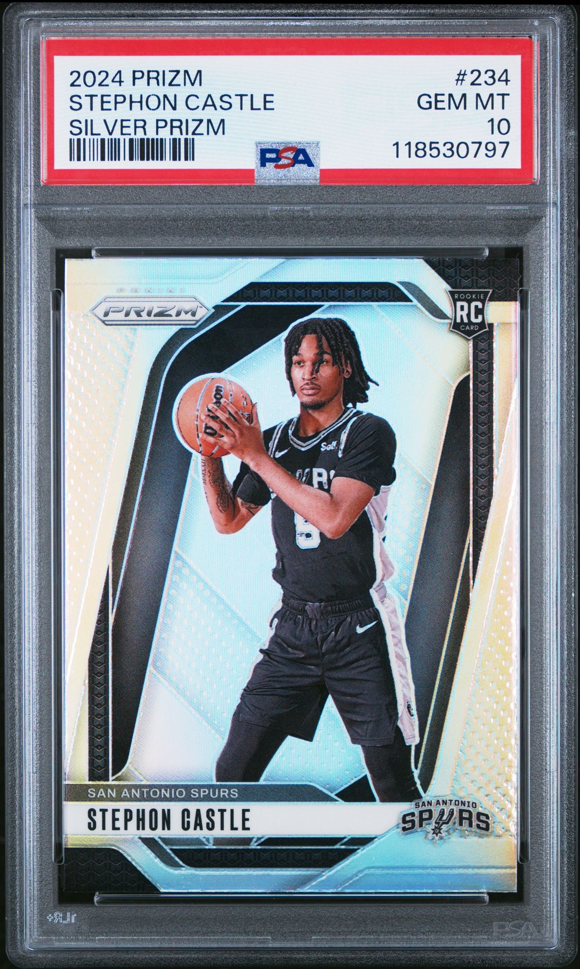 2024 Panini Prizm Stephon Castle #234 (Silver Prizm) Gem Mt 10 front