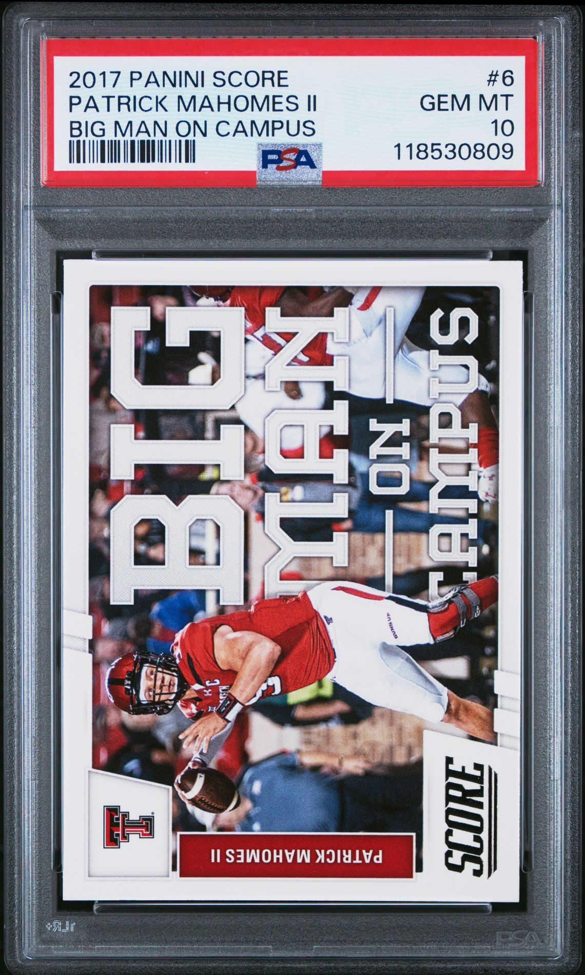 2017 Panini Score Big Man On Campus Patrick Mahomes Ii #6 (Big Man On Campus) Gem Mt 10 front