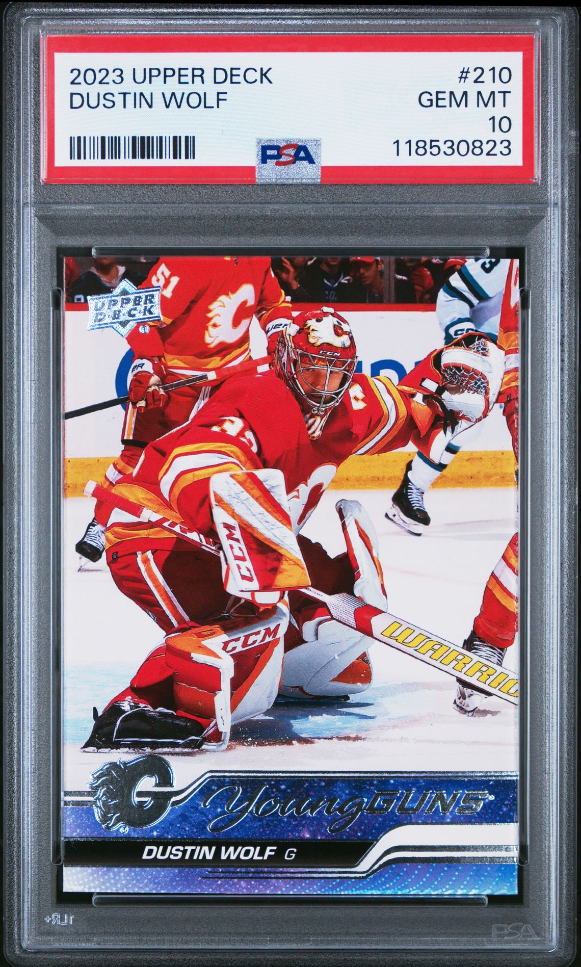 2023 Upper Deck Dustin Wolf #210 Gem Mt 10 front
