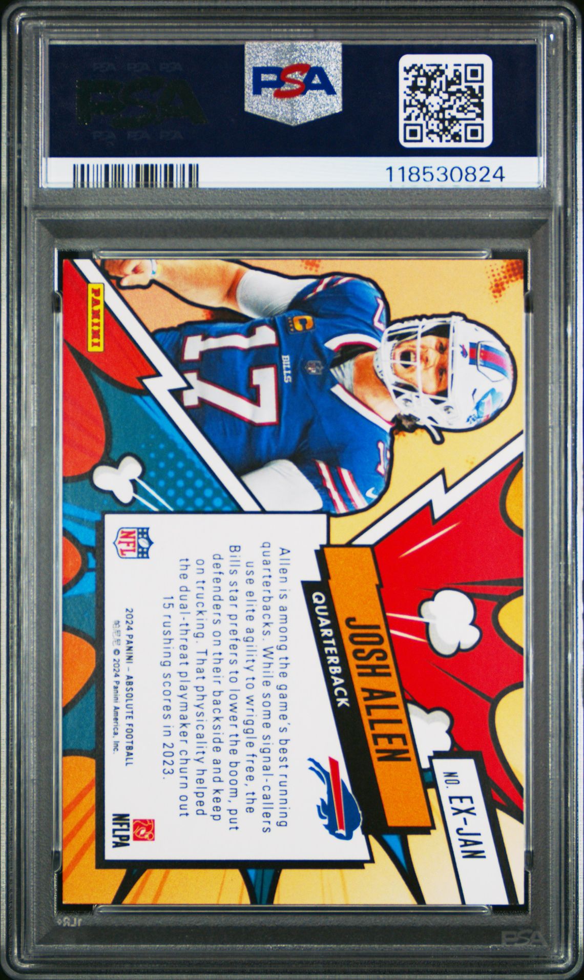 2024 Panini Absolute Explosive Josh Allen #Exjan Mint 9 back