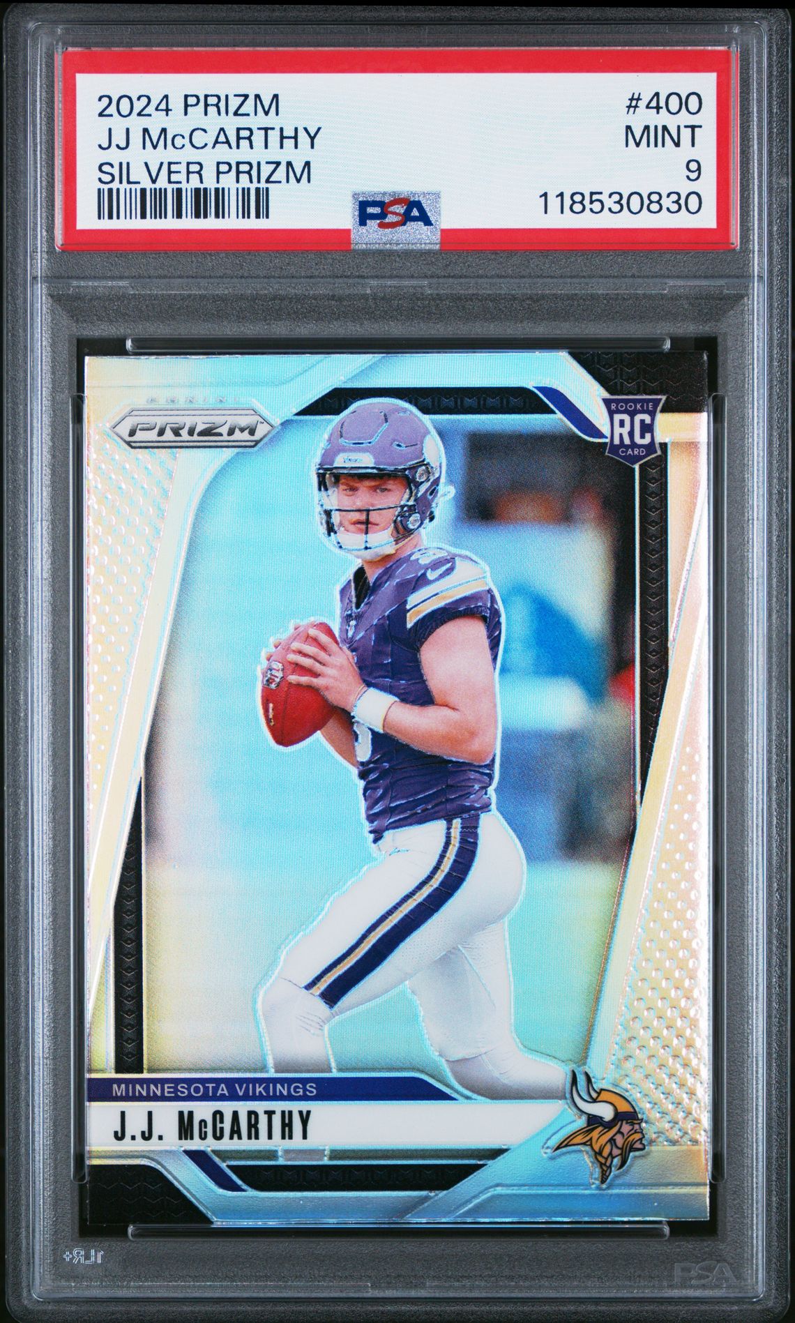 2024 Panini Prizm Jj Mccarthy #400 (Silver Prizm) Mint 9 front