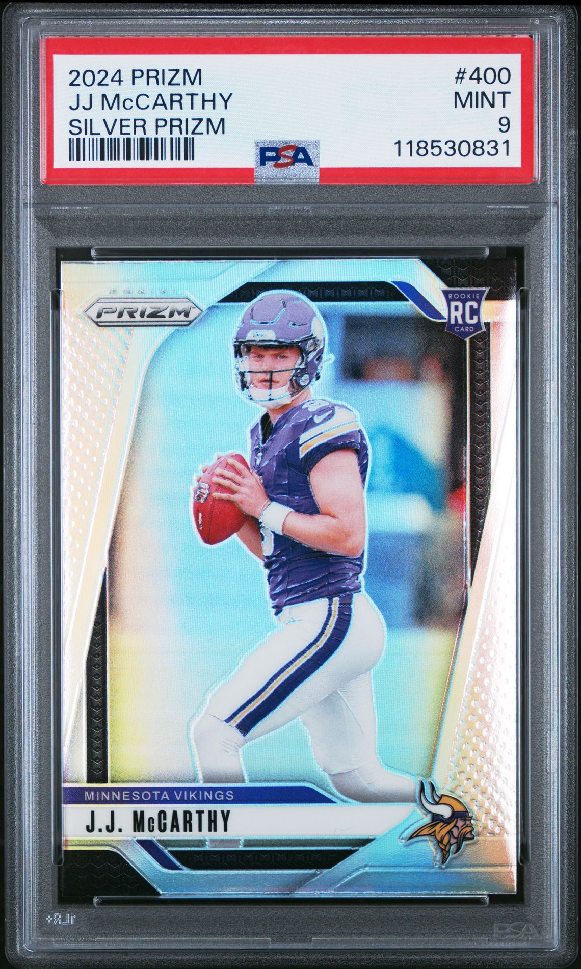 2024 Panini Prizm Jj Mccarthy #400 (Silver Prizm) Mint 9 front