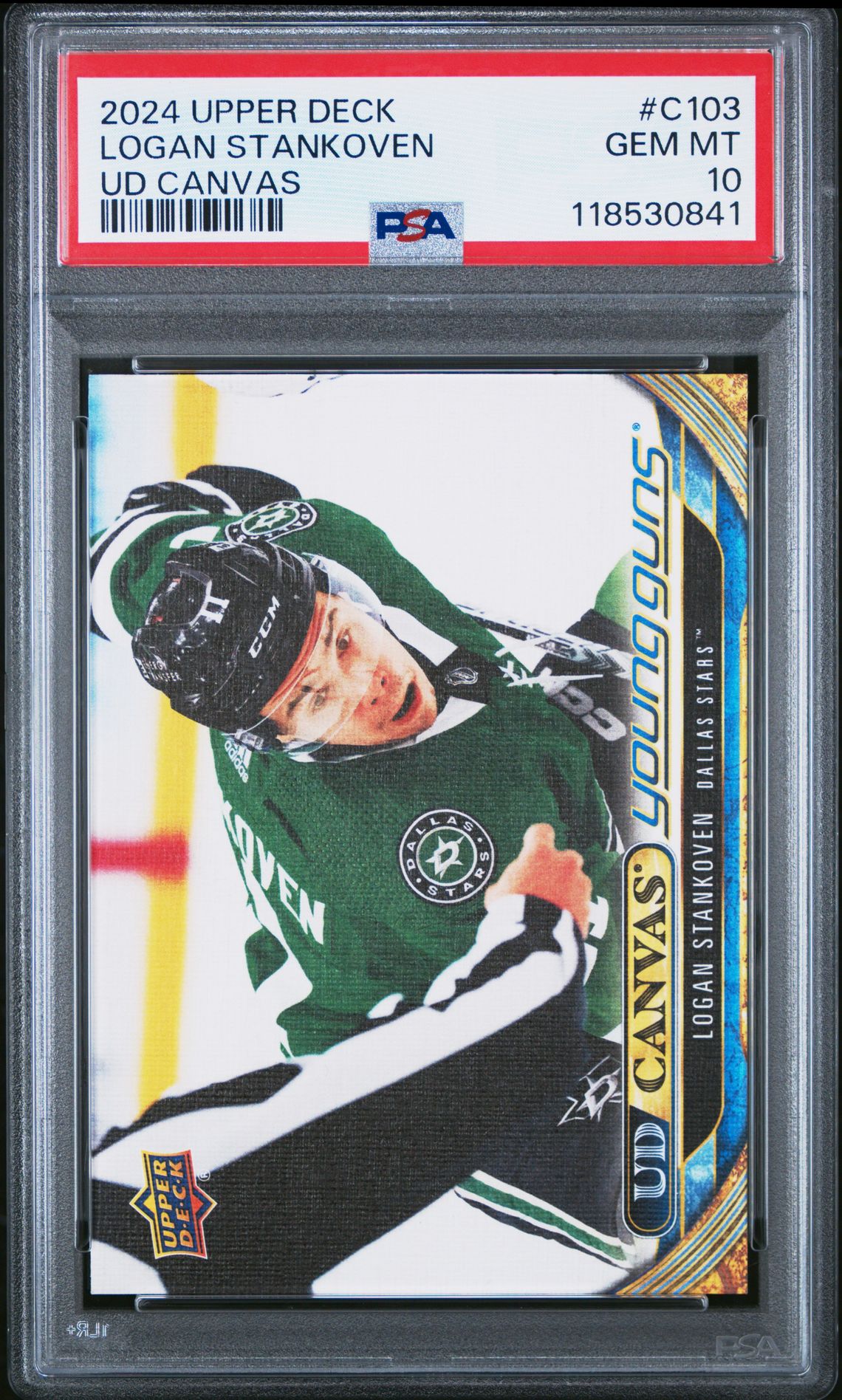 2024 Upper Deck Ud Canvas Logan Stankoven #C103 Gem Mt 10 front