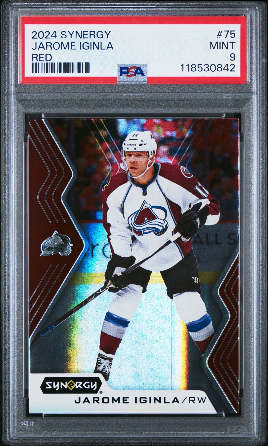 2024 Upper Deck Synergy Jarome Iginla #75 (Red) Mint 9 front