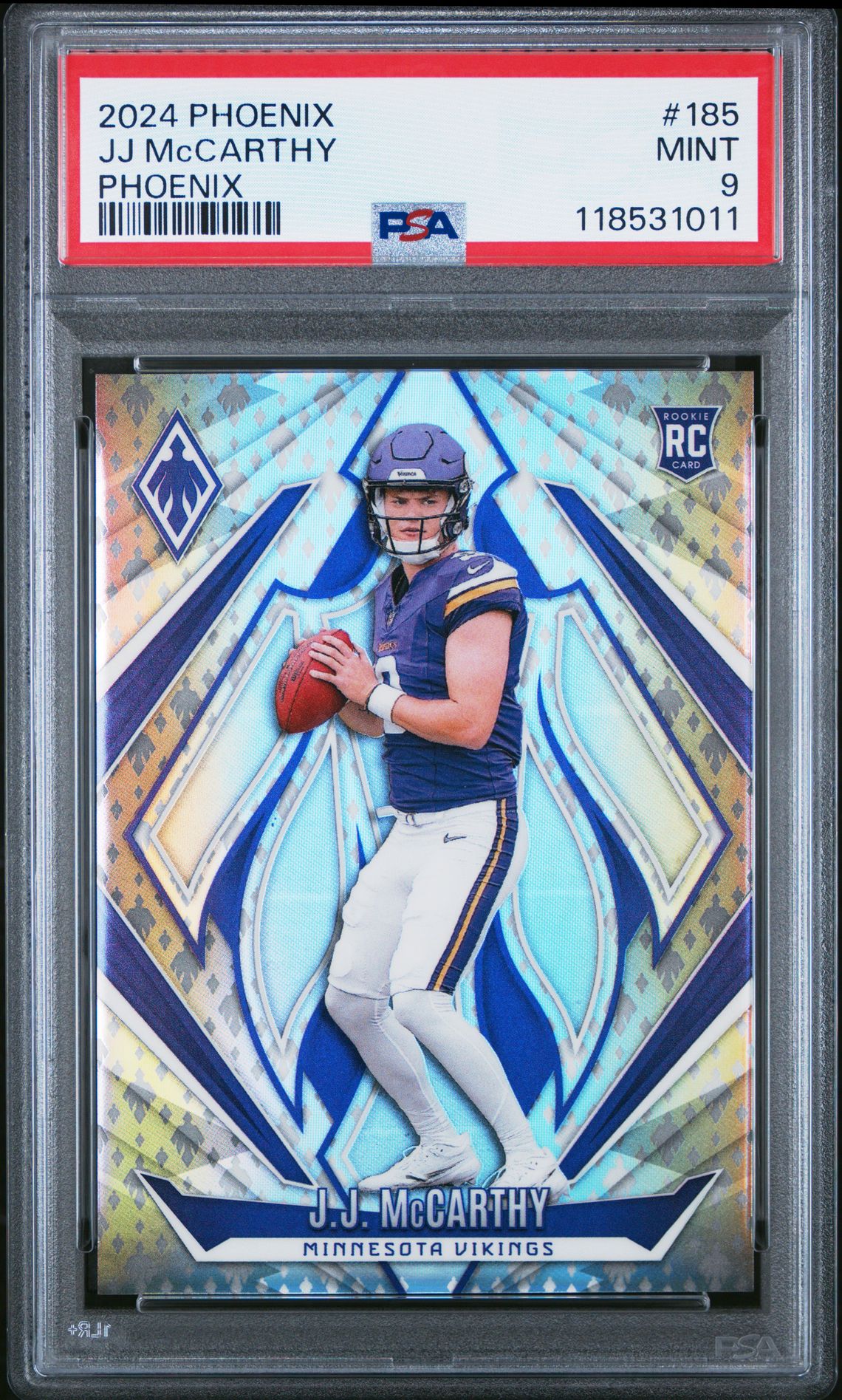 2024 Panini Phoenix Jj Mccarthy #185 (Phoenix) Mint 9 front