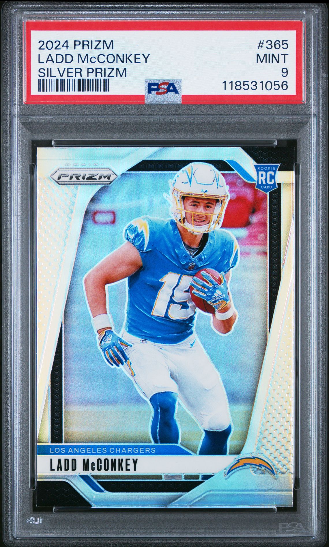 2024 Panini Prizm Ladd Mcconkey #365 (Silver Prizm) Mint 9 front