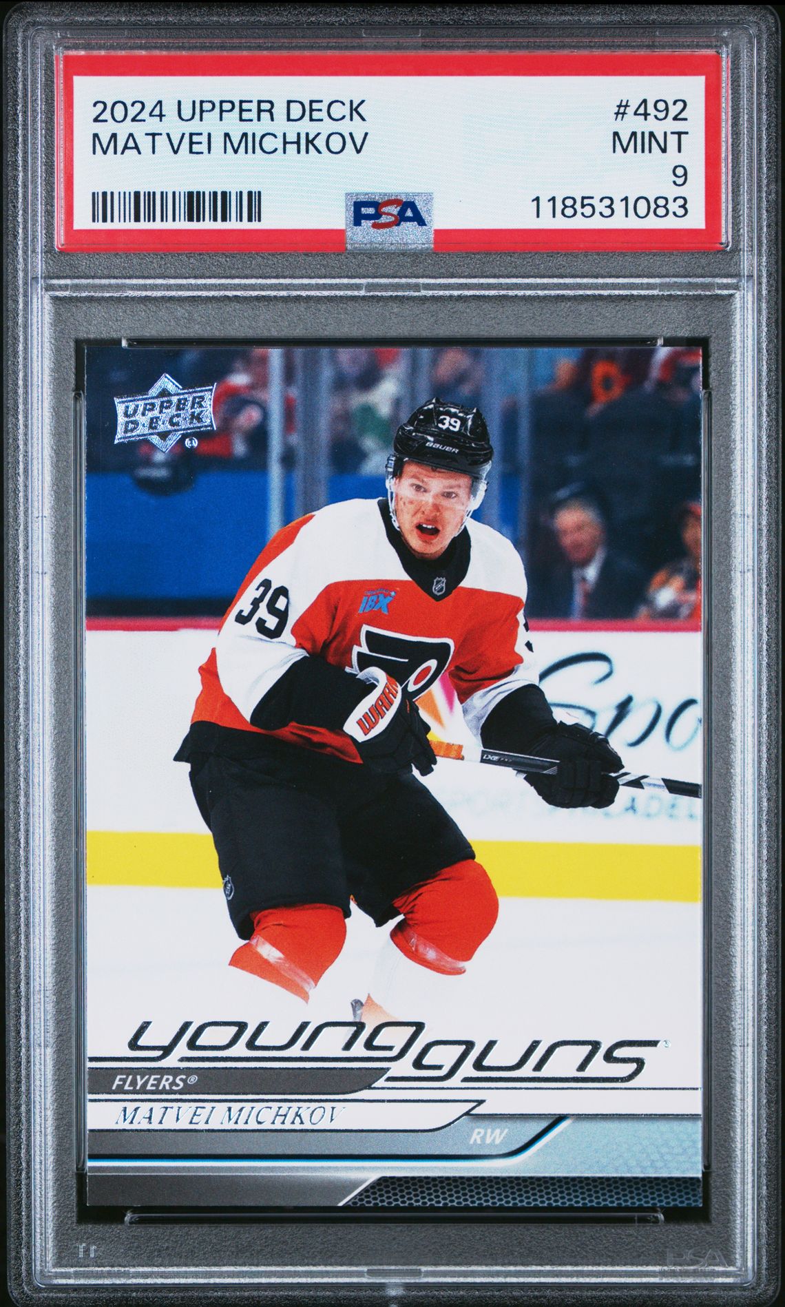 2024 Upper Deck Matvei Michkov #492 Mint 9 front