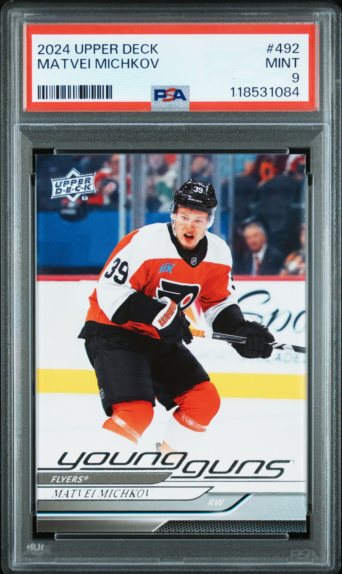 2024 Upper Deck Matvei Michkov #492 Mint 9 front