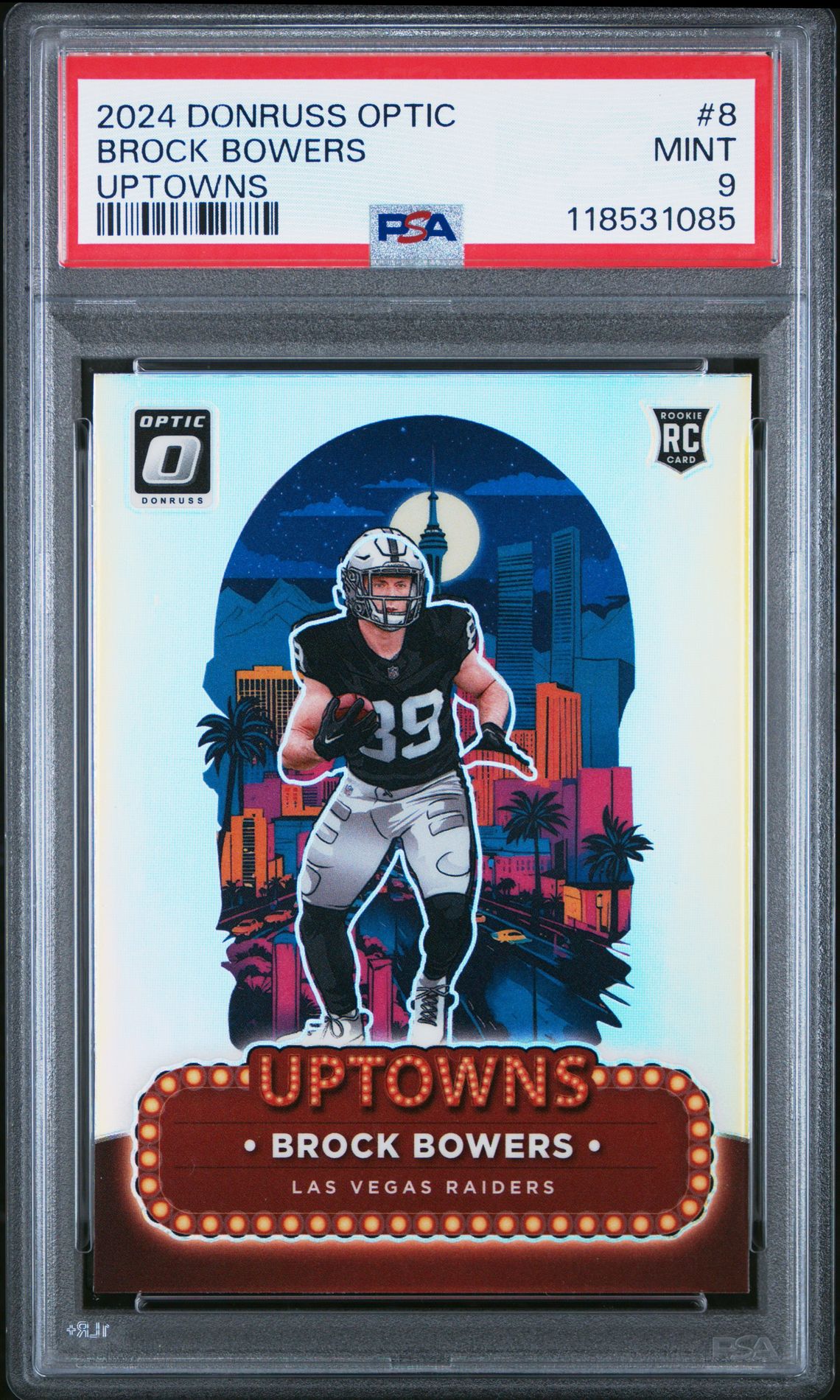 2024 Panini Donruss Optic Uptowns Brock Bowers #8 Mint 9 front