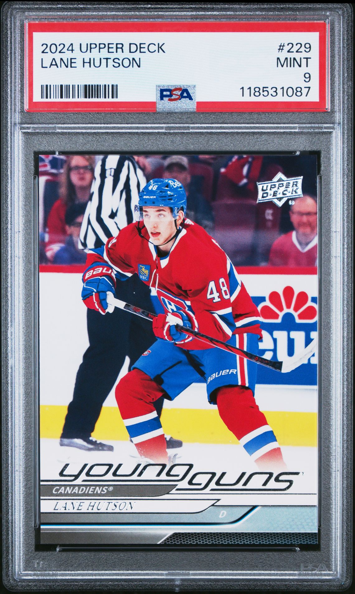 2024 Upper Deck Lane Hutson #229 Mint 9 front