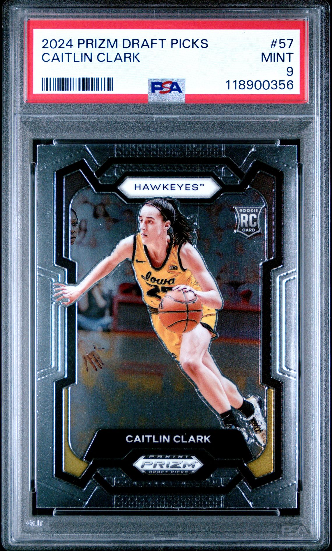 2024 Panini Prizm Draft Picks Caitlin Clark #57 Mint 9 front