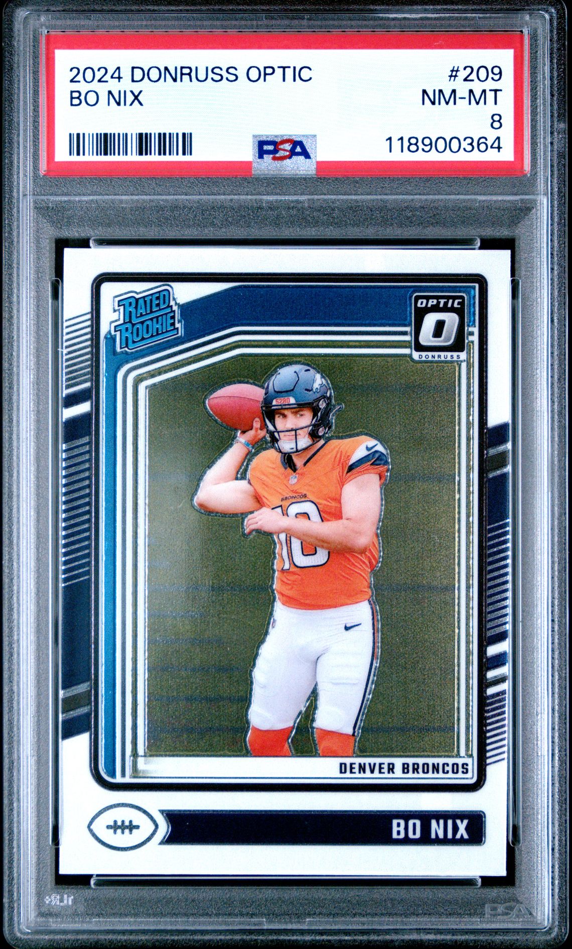 2024 Panini Donruss Optic Bo Nix #209 Nm-Mt 8 front