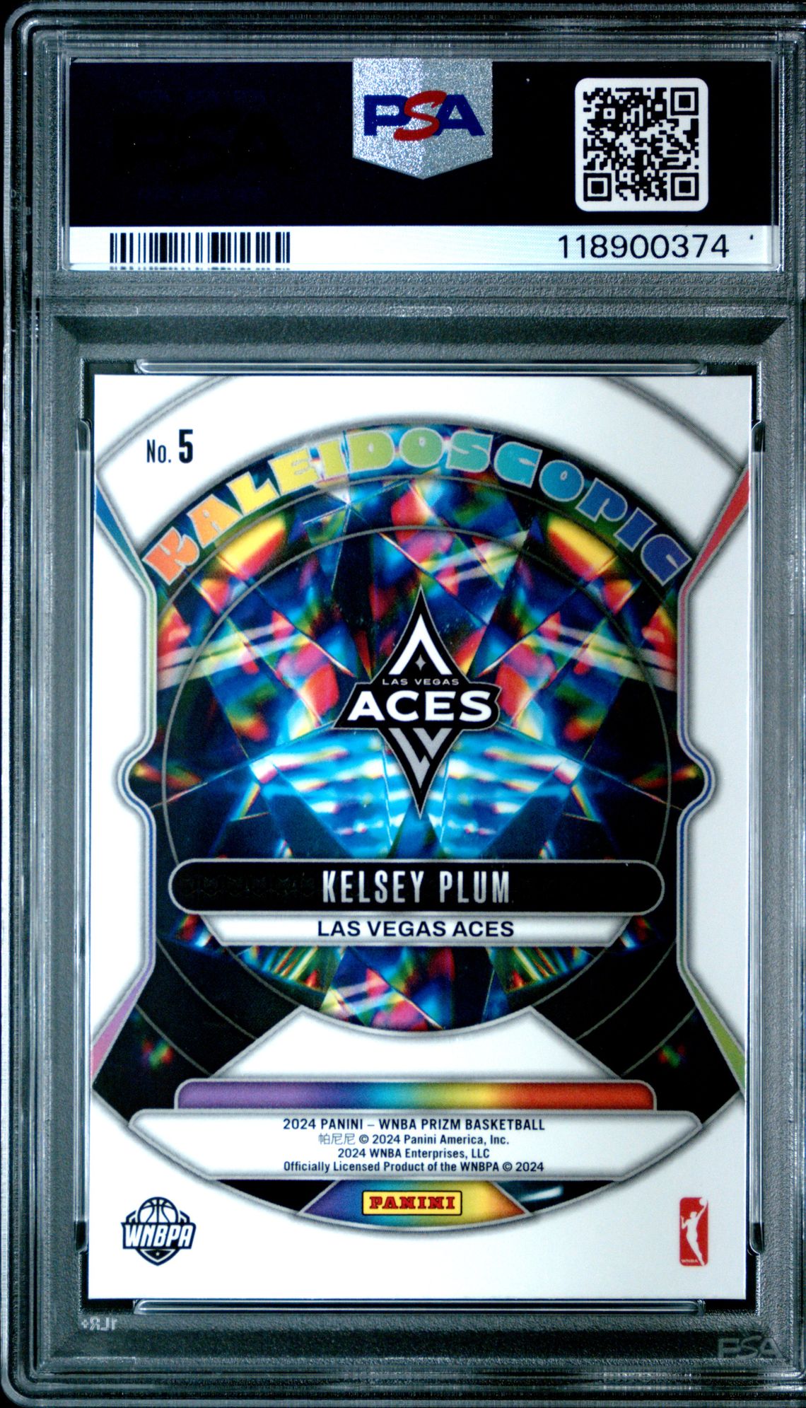 2024 Panini Prizm Wnba Kaleidoscopic Kelsey Plum #5 Gem Mt 10 back