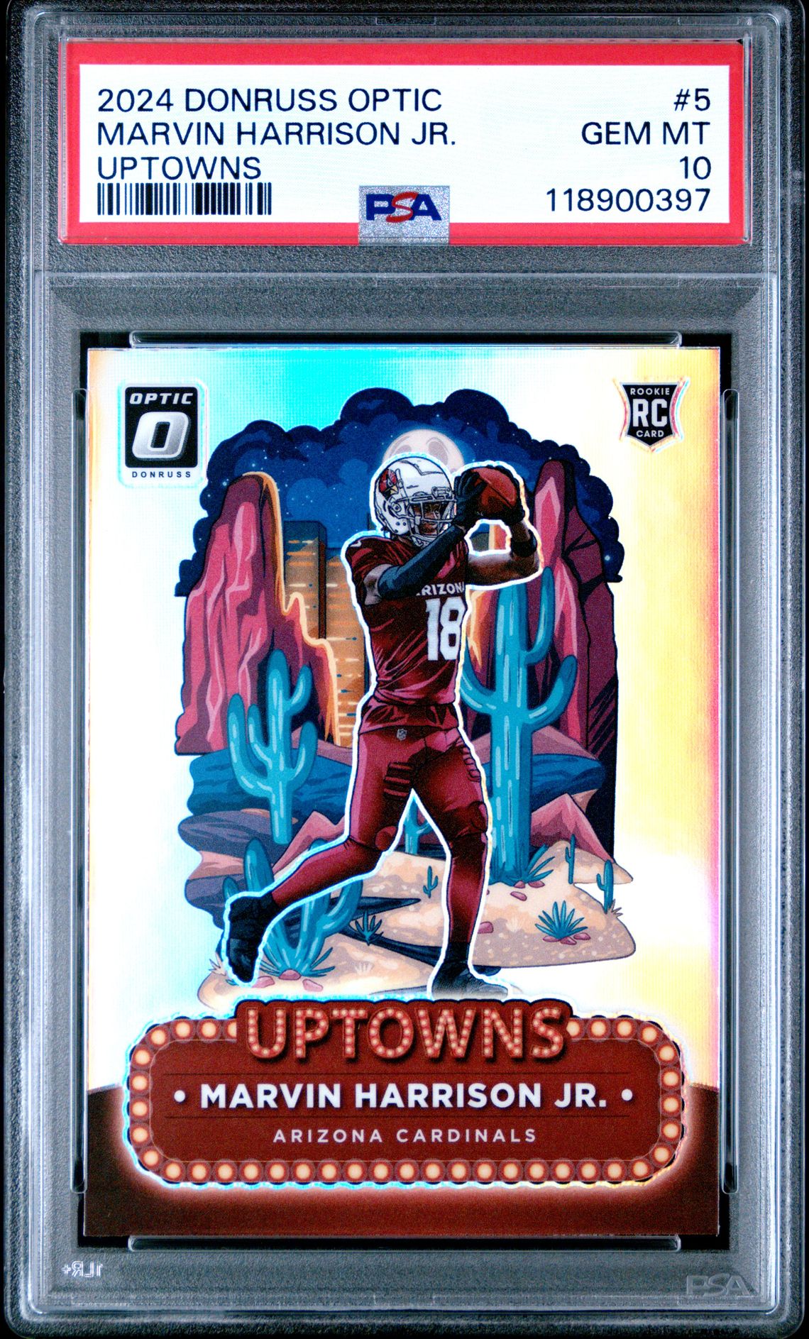 2024 Panini Donruss Optic Uptowns Marvin Harrison Jr. #5 Gem Mt 10 front