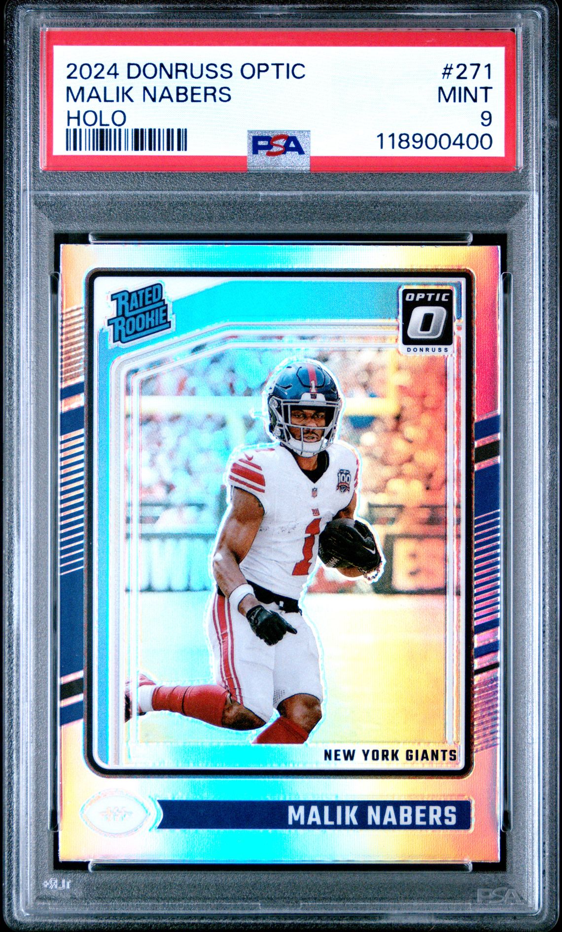 2024 Panini Donruss Optic Malik Nabers #271 (Holo) Mint 9 front