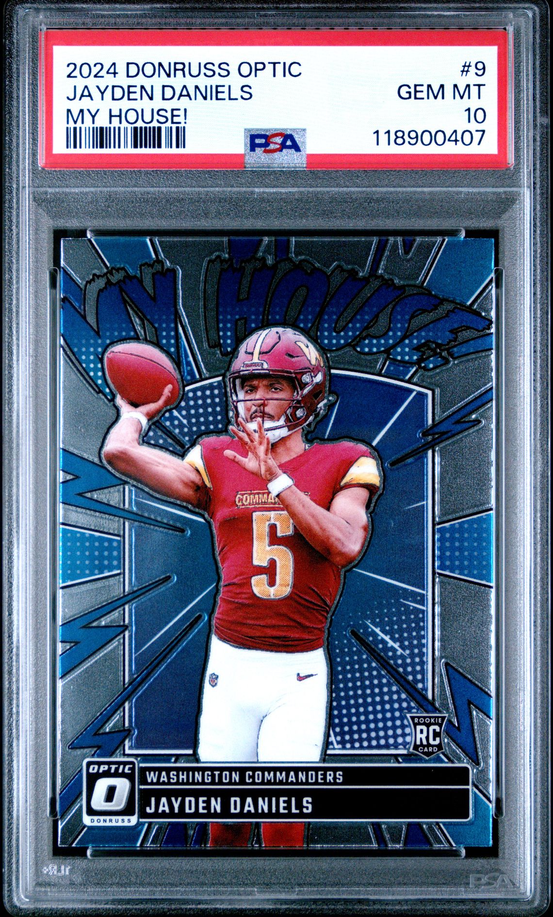 2024 Panini Donruss Optic My House! Jayden Daniels #9 Gem Mt 10 front