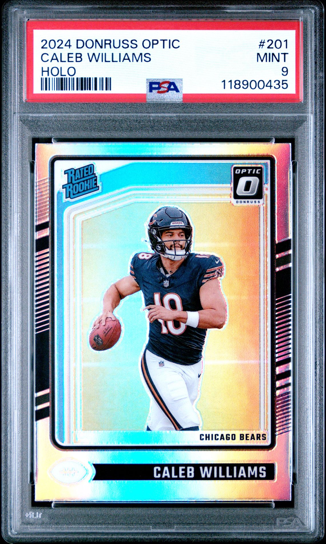 2024 Panini Donruss Optic Caleb Williams #201 (Holo) Mint 9 front