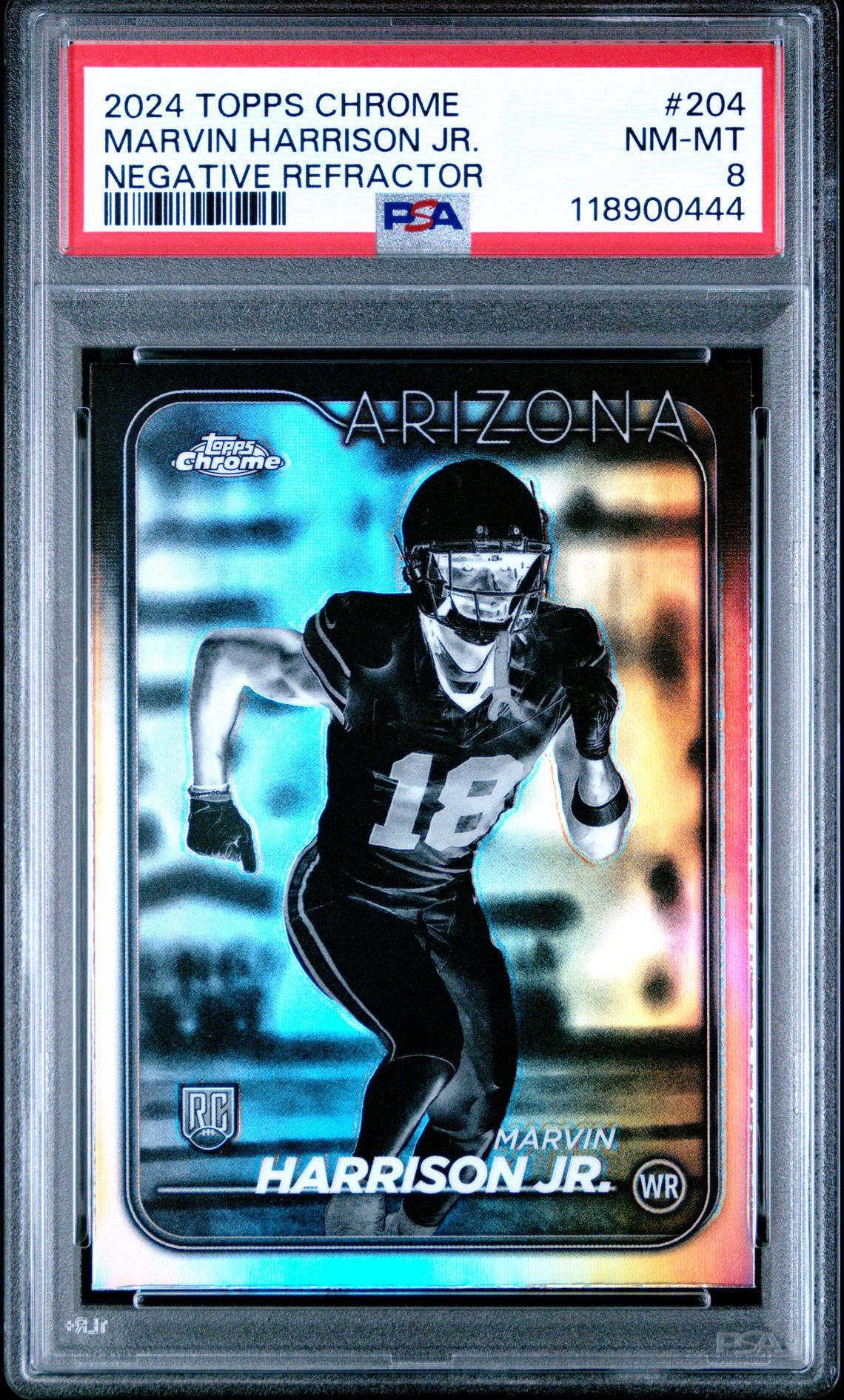 2024 Topps Chrome Marvin Harrison Jr. #204 (Negative Refractor) Nm-Mt 8 front