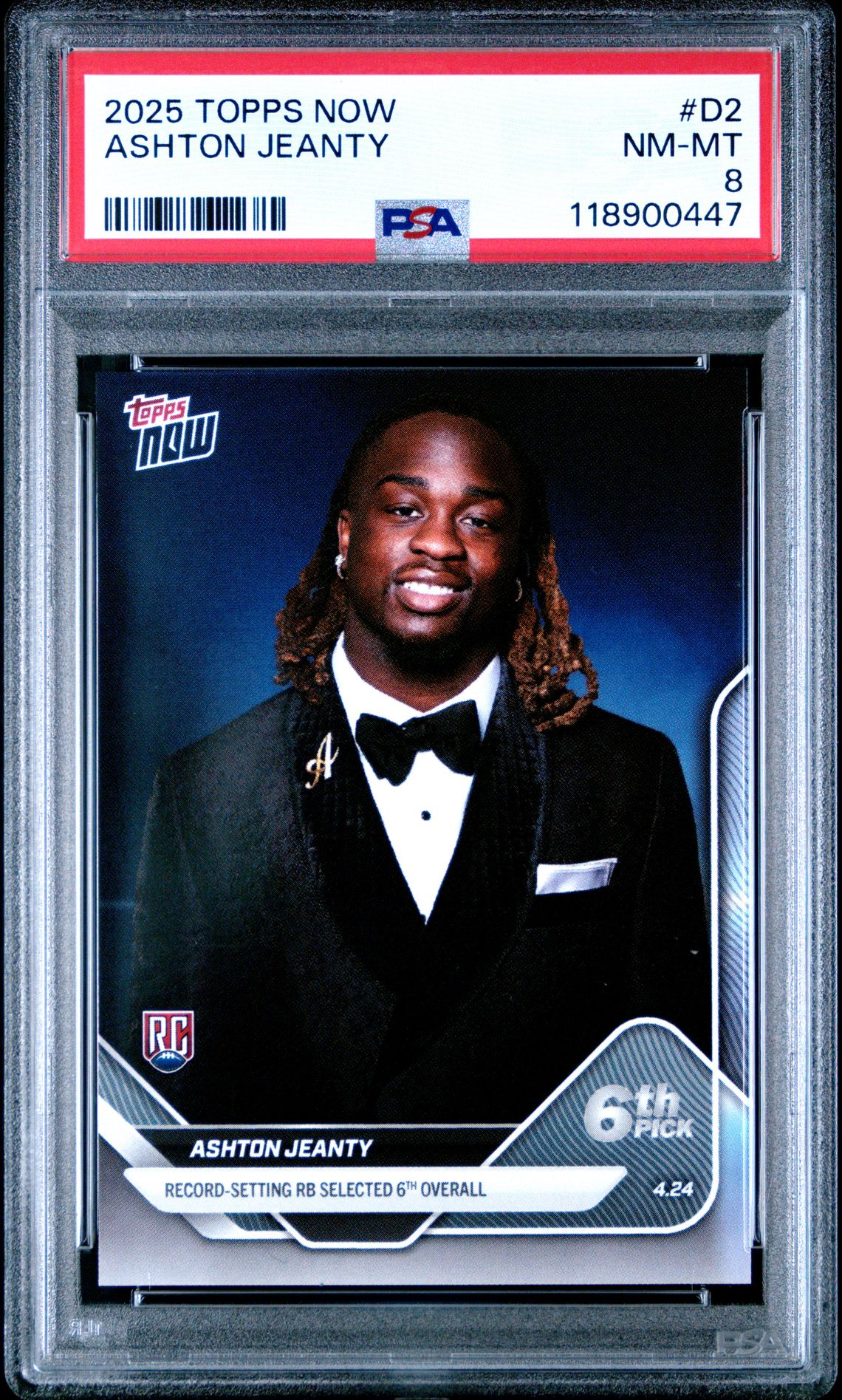 2025 Topps Now Ashton Jeanty #D2 Nm-Mt 8 front