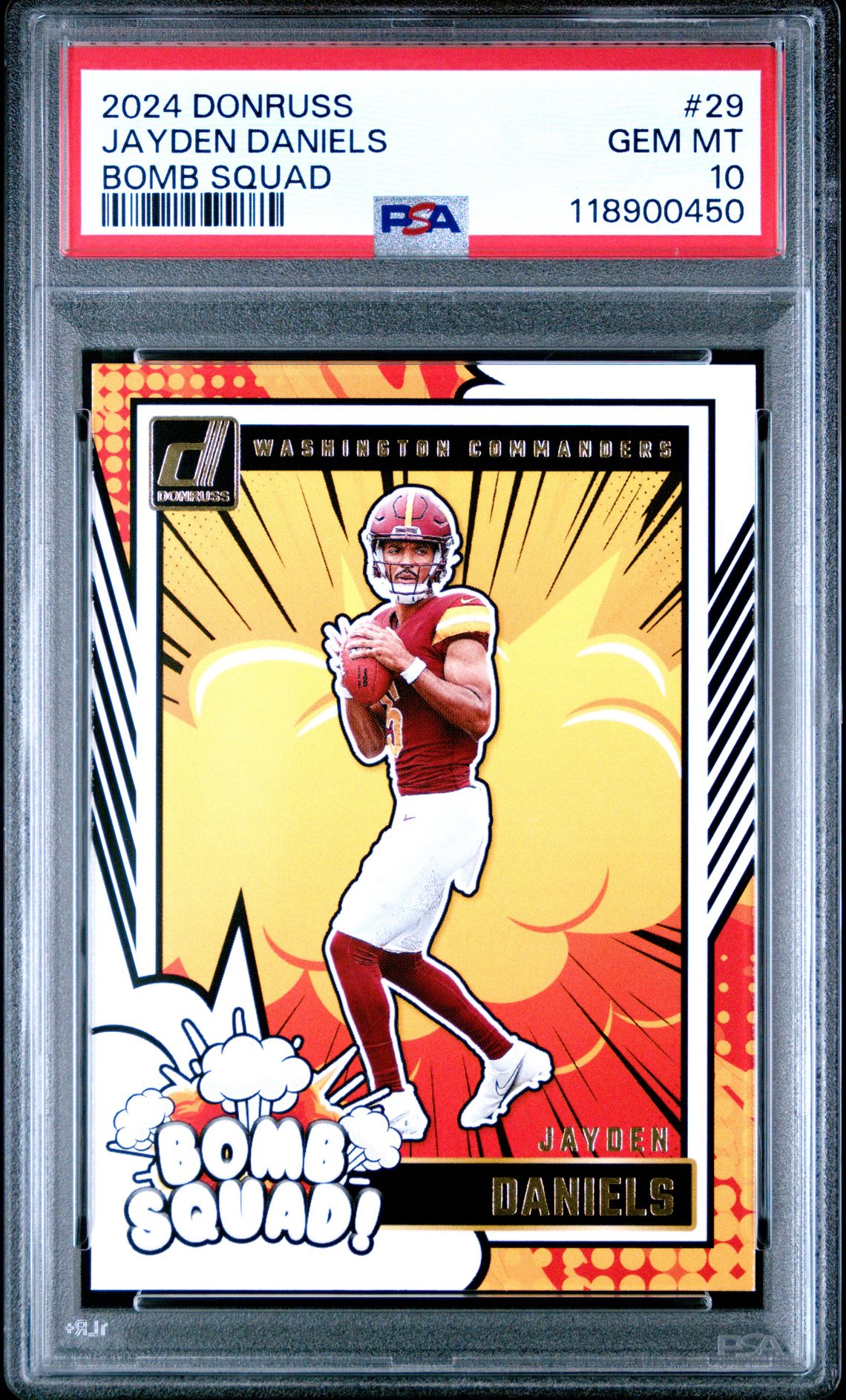 2024 Panini Donruss Bomb Squad Jayden Daniels #29 Gem Mt 10 front