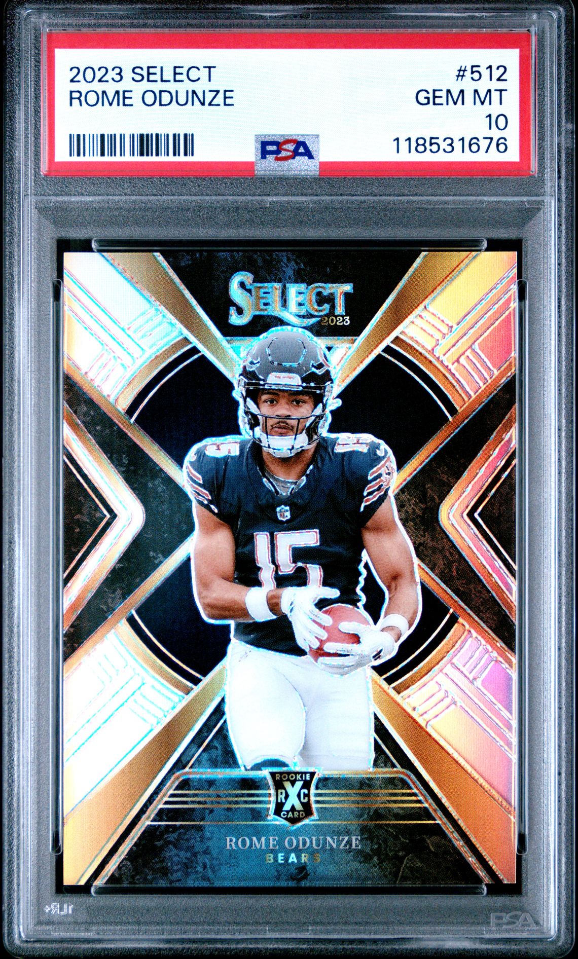 2023 Panini Select Rome Odunze #512 Gem Mt 10 front