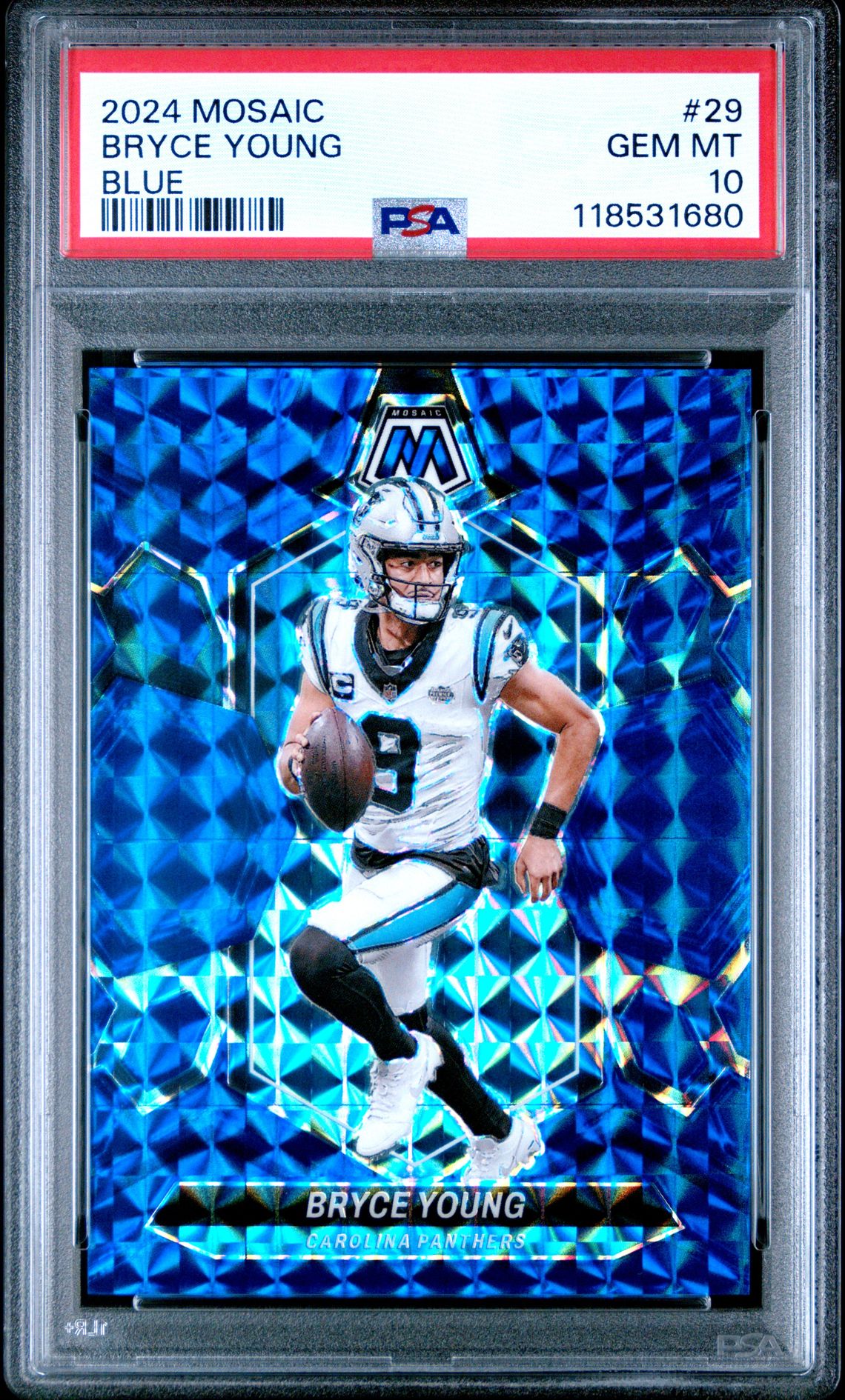 2024 Panini Mosaic Bryce Young #29 (Blue) Gem Mt 10 front