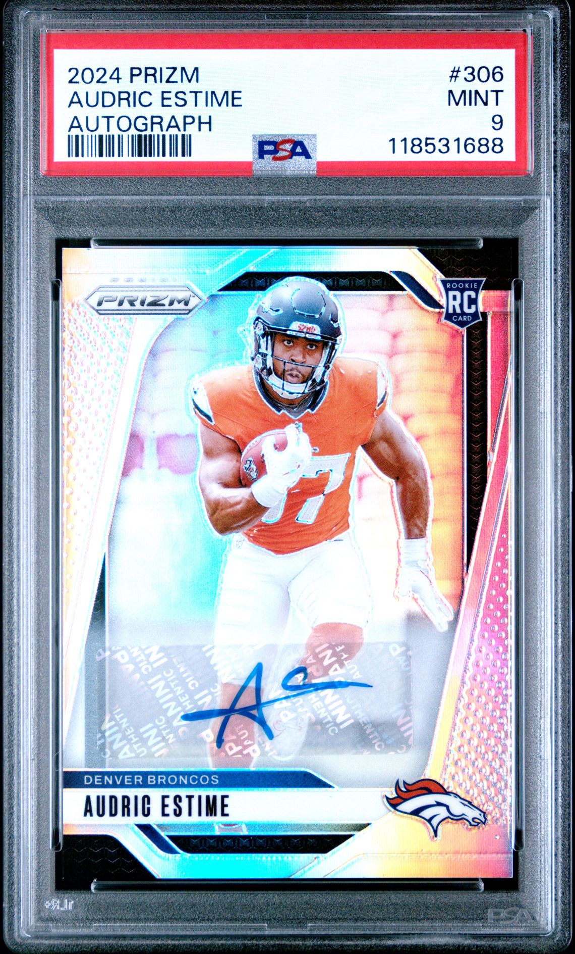 2024 Panini Prizm Audric Estime #306 (Autograph) Mint 9 front