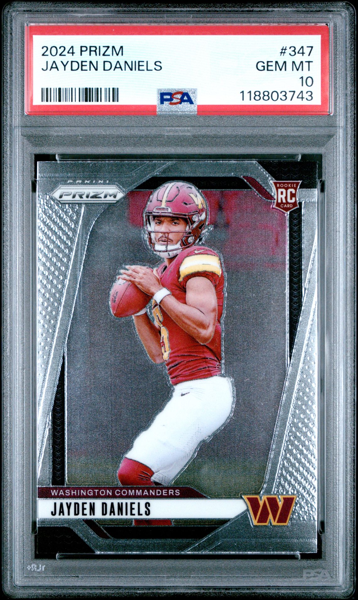 2024 Panini PANINI PRIZM GREEN WAVE #347 Jayden Daniels front