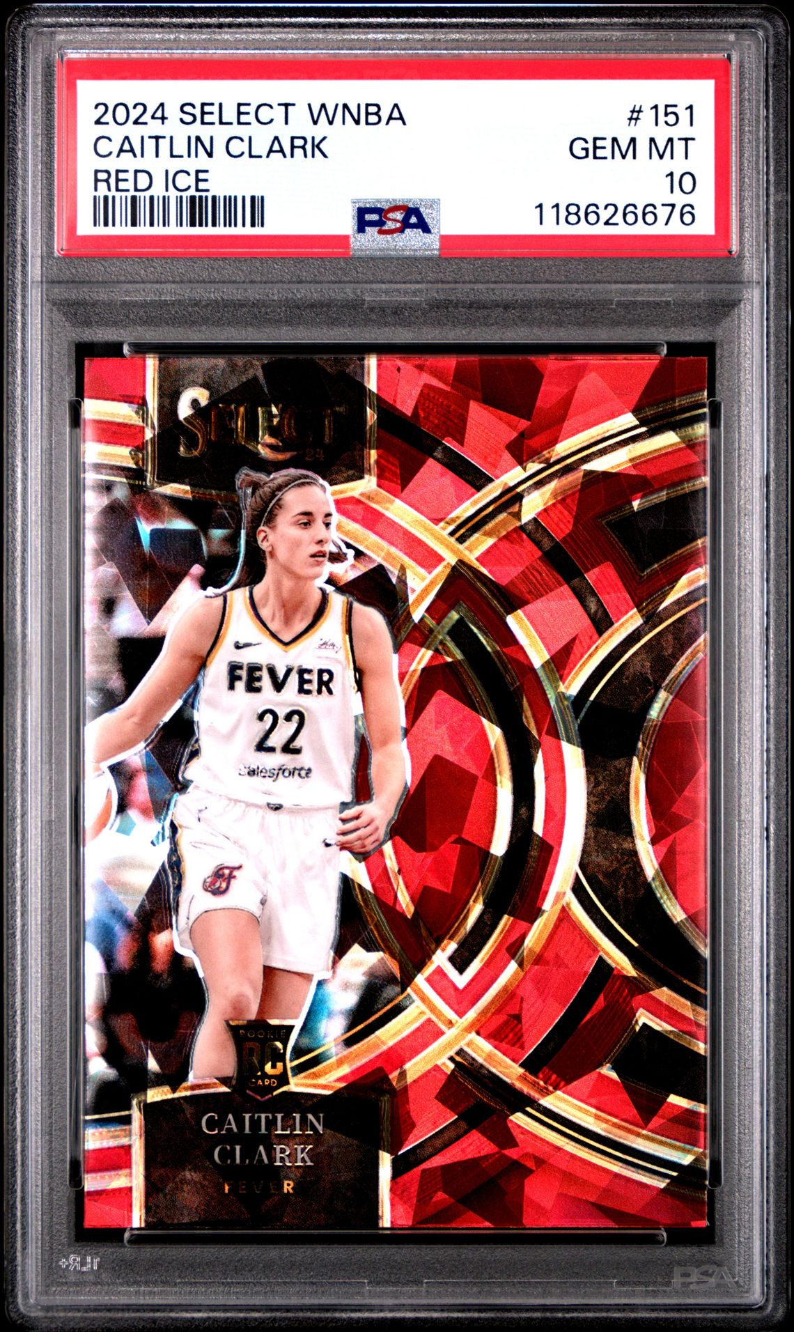 2024 Panini PANINI SELECT WNBA RED ICE #151 Caitlin Clark front