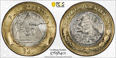 2016-Mo 20 Peso Plan Marina MS66