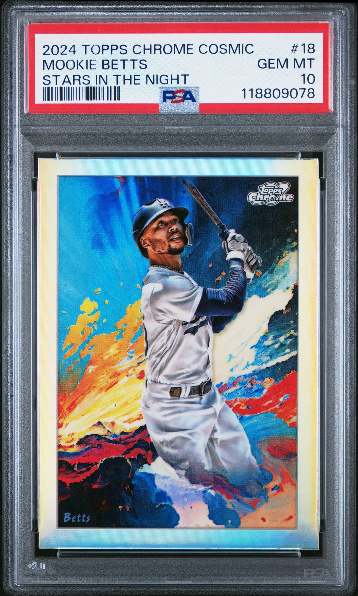 2024 Topps Chrome Cosmic Stars In The Night Mookie Betts #18 Gem Mt 10 front