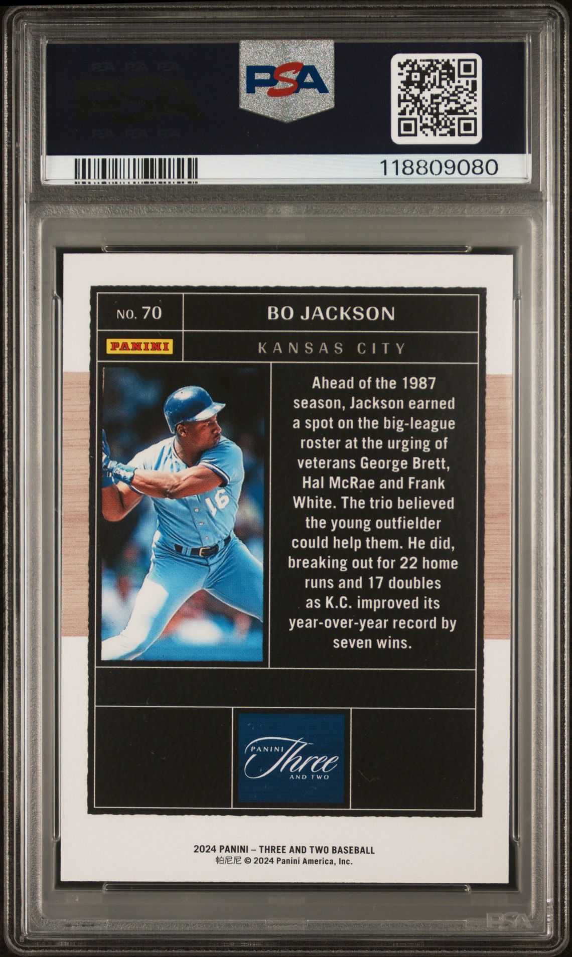 2024 Panini Three And Two Bo Jackson #70 Gem Mt 10 back