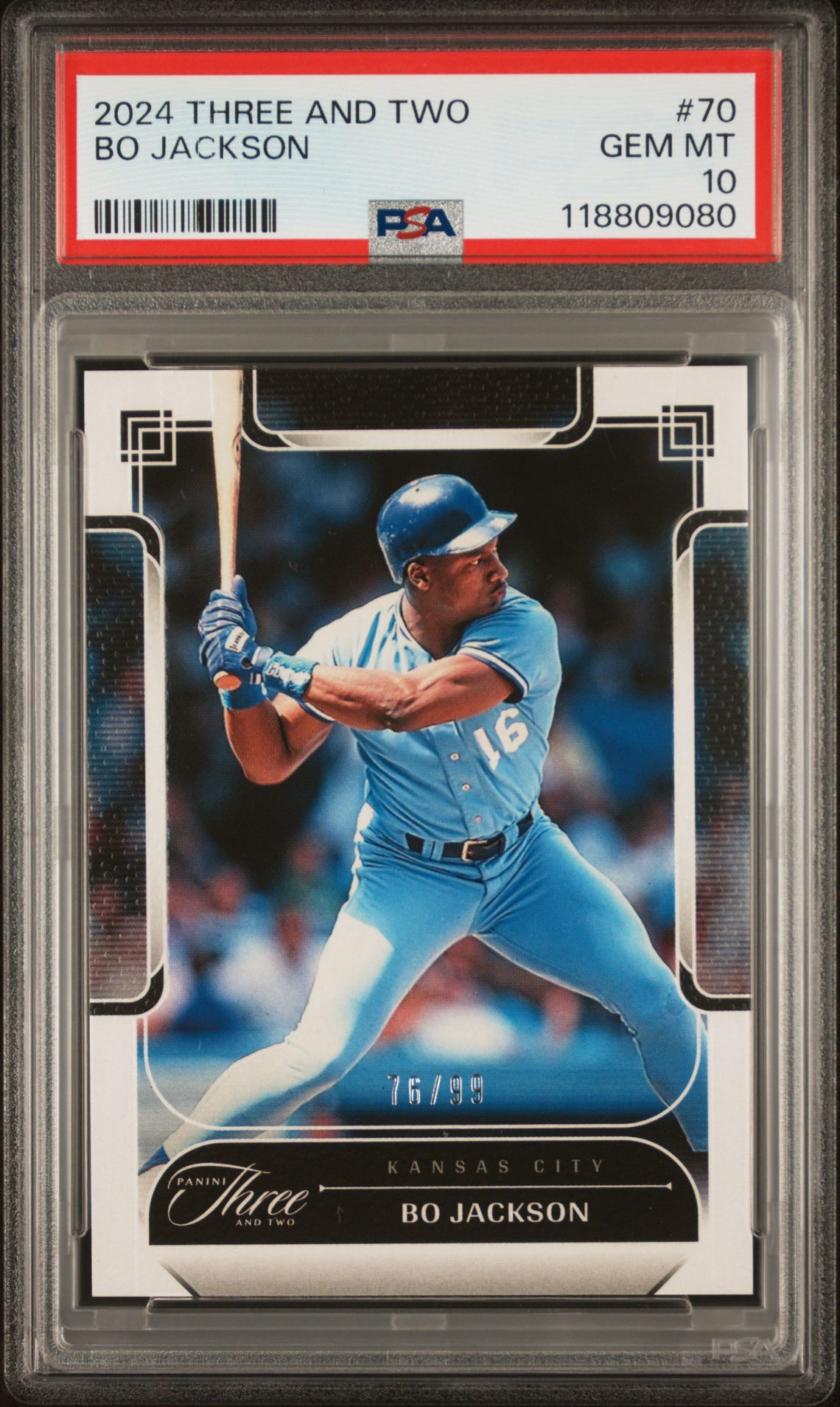 2024 Panini Three And Two Bo Jackson #70 Gem Mt 10 front