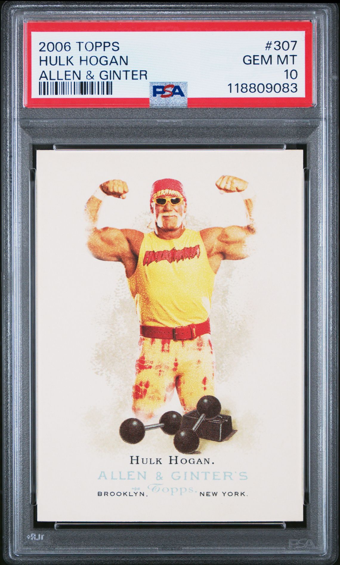 2006 Topps Allen & Ginter Hulk Hogan #307 (Allen & Ginter) Gem Mt 10 front