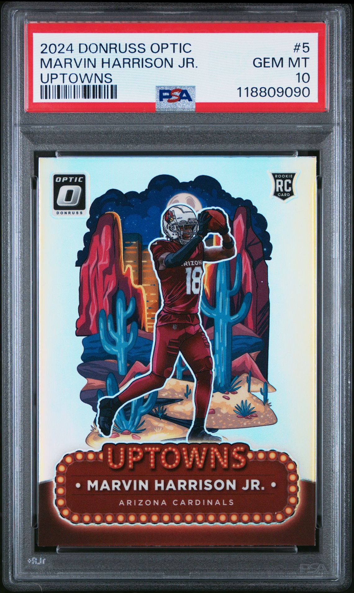2024 Panini Donruss Optic Uptowns Marvin Harrison Jr. #5 Gem Mt 10 front