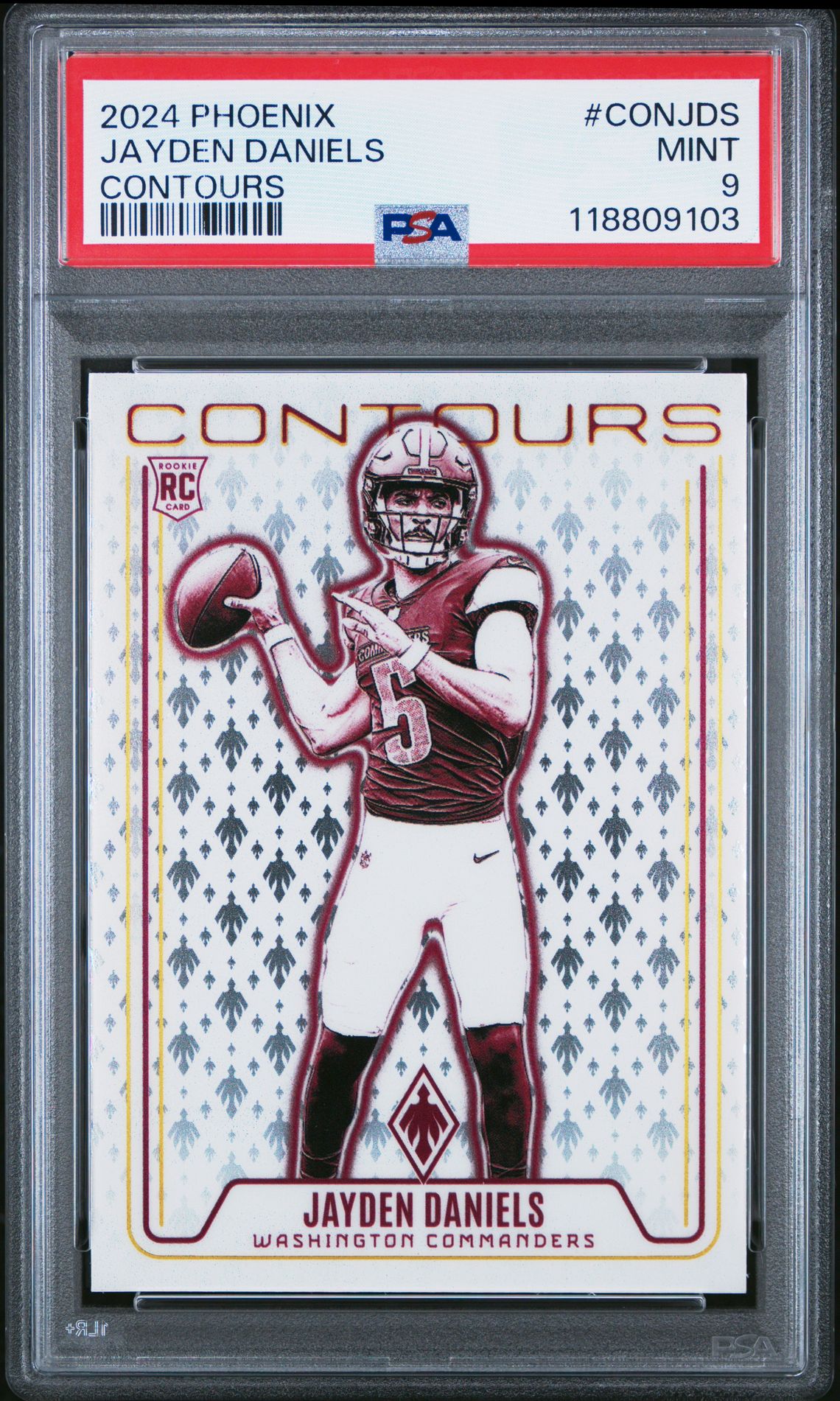 2024 Panini Phoenix Contours Jayden Daniels #Conjds Mint 9 front