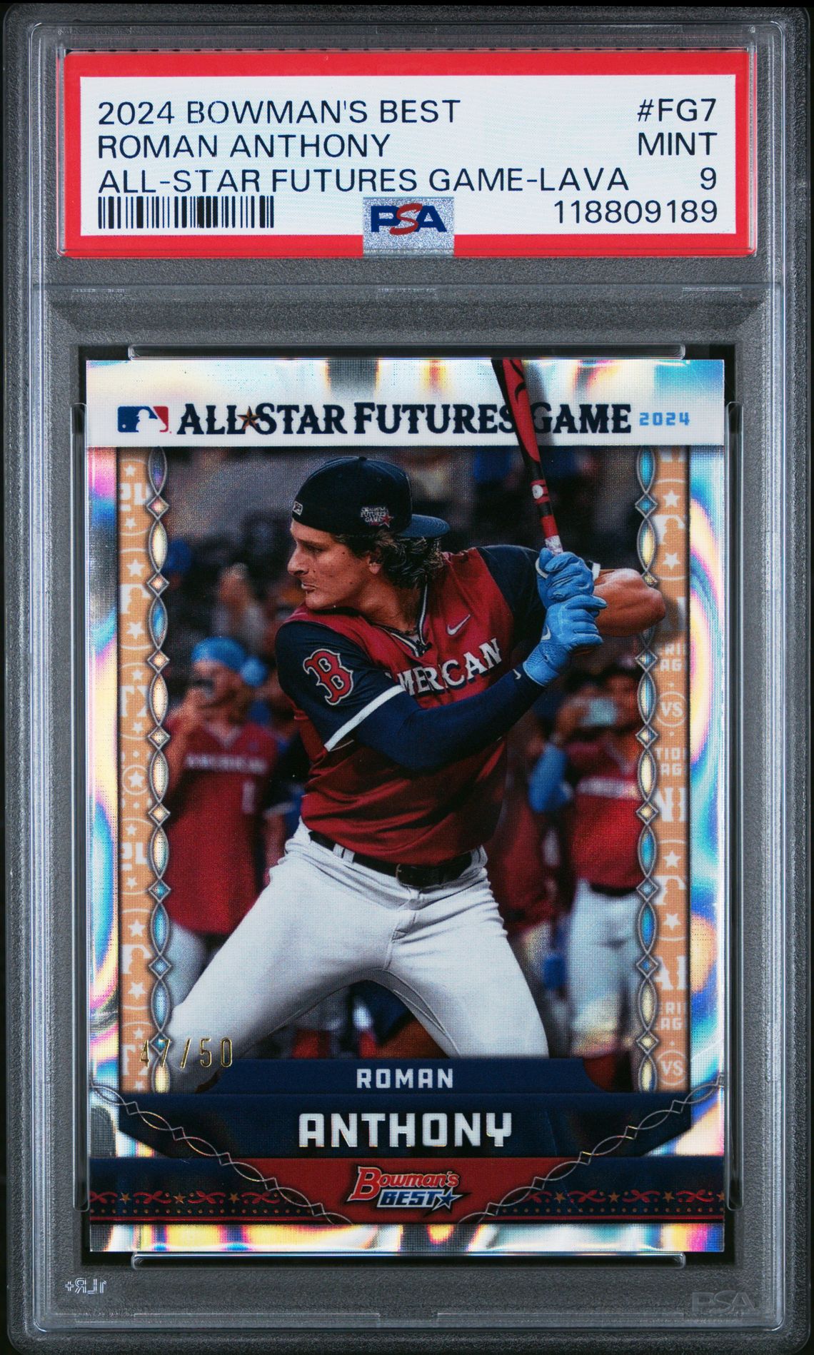2024 Bowman's Best 2024 Mlb All-Star Futures Game Roman Anthony #Fg7 (All-Star Futures Game-Lava) Mint 9 front