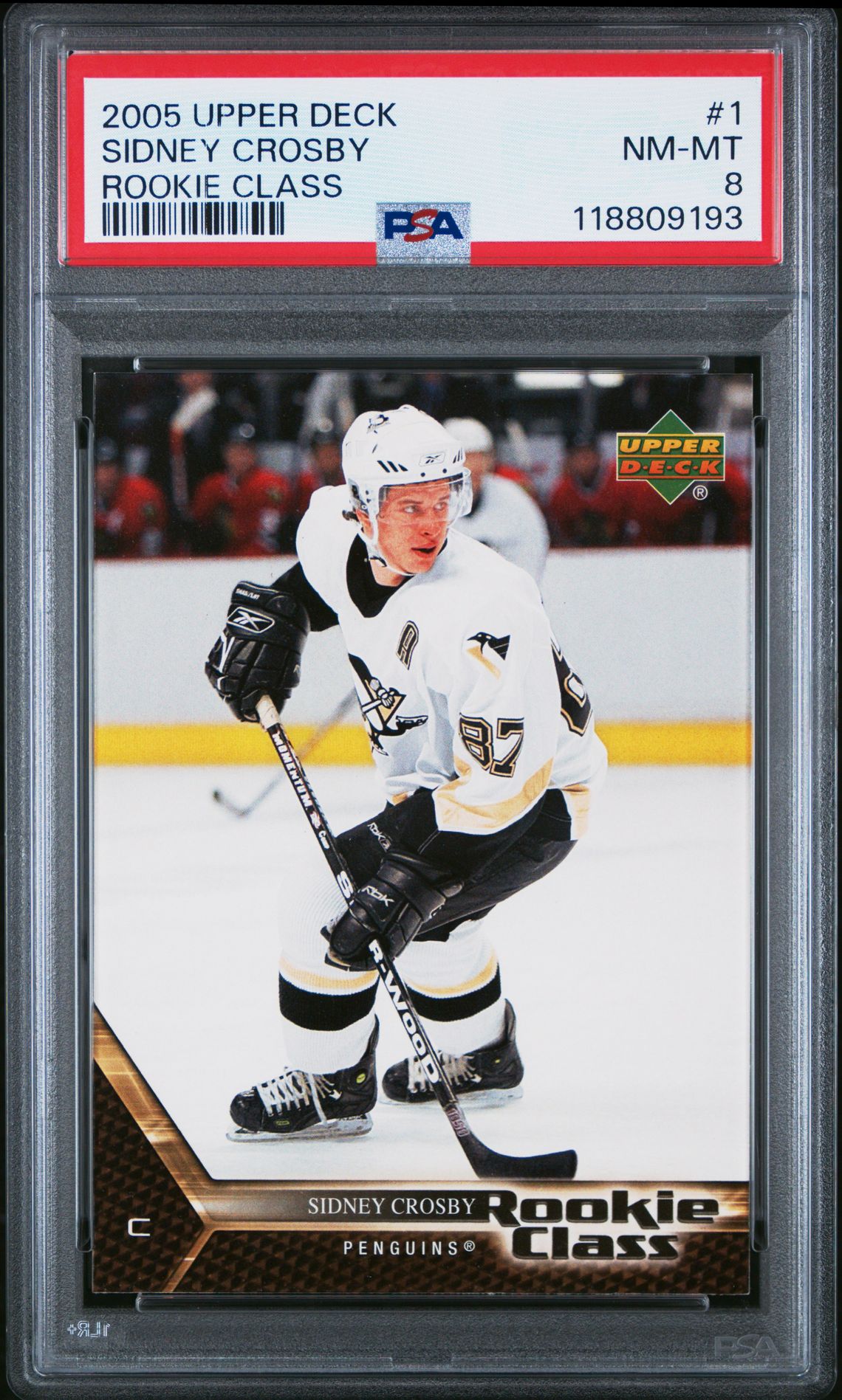 2005 Upper Deck Rookie Class Sidney Crosby #1 (Rookie Class) Nm-Mt 8 front