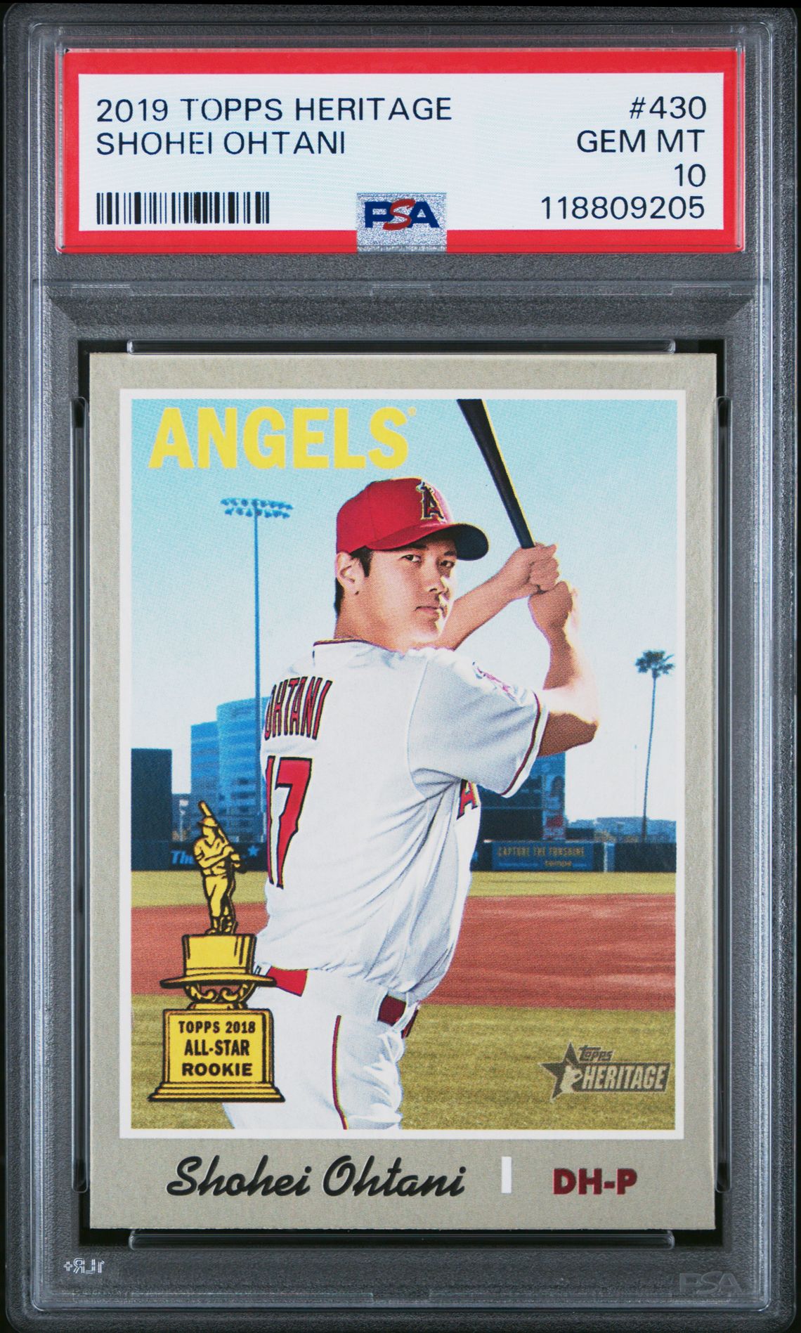 2019 Topps Heritage Shohei Ohtani #430 Gem Mt 10 front