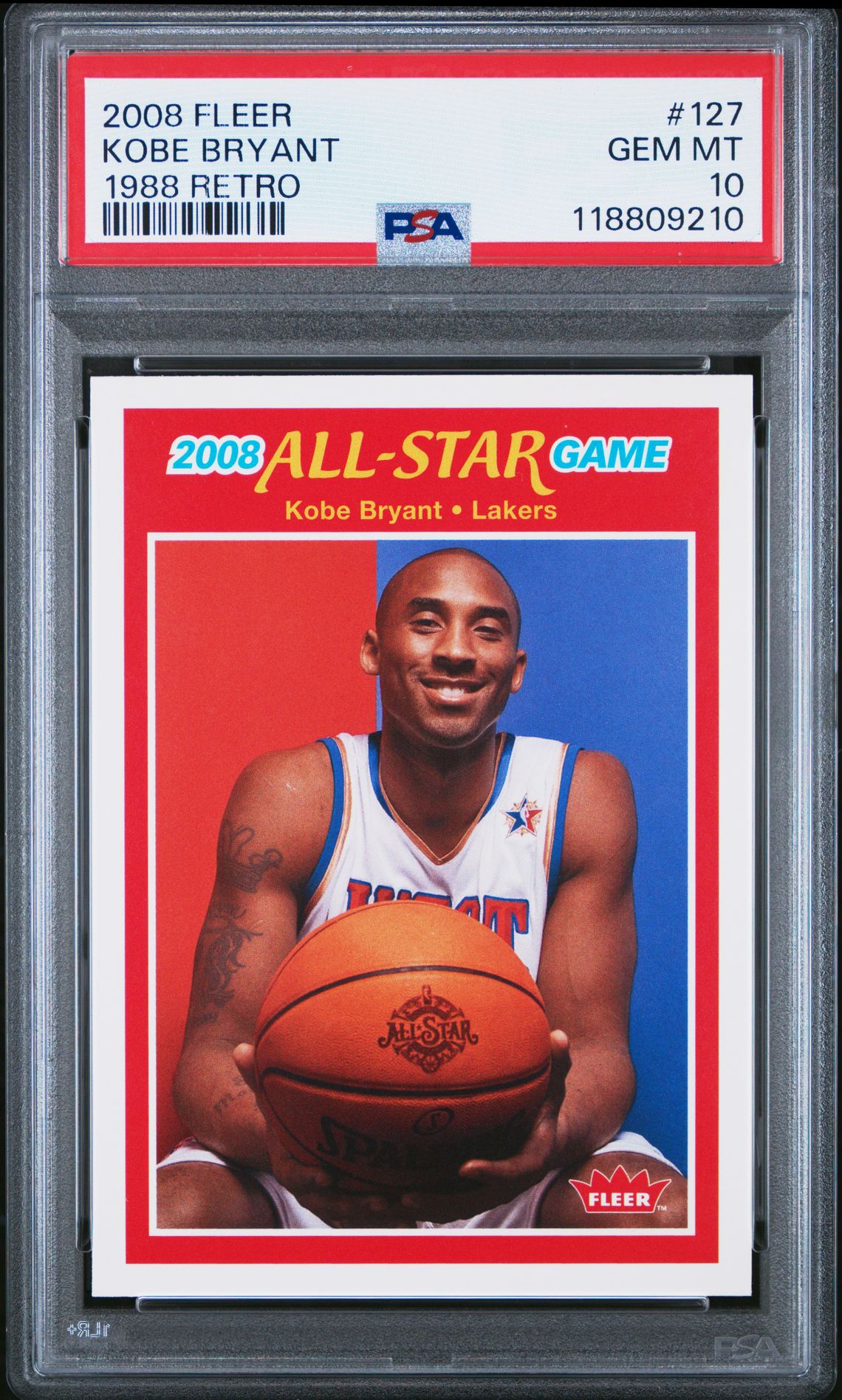 2008 Fleer 1988 Retro Kobe Bryant #127 (1988 Retro) Gem Mt 10 front