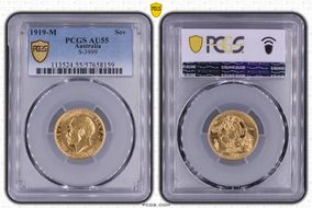 1919-M Sov S-3999 AU55