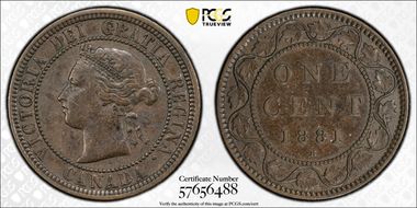 1881-H 1C Triple Punch N in REGINA AU50BN