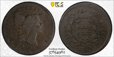 1795 1/2C Plain Edge, No Pole F12BN