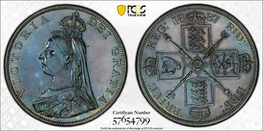 1887 Dbl Fl S-3922 Roman 1 PR63