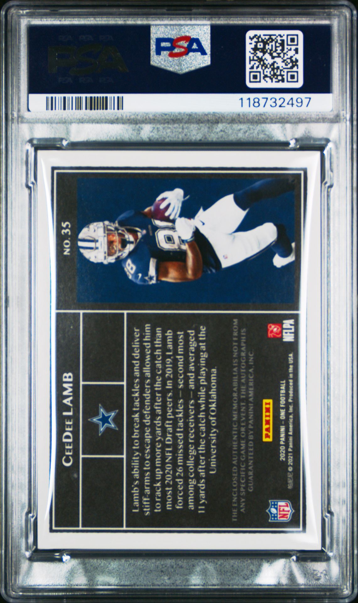 2020 Panini One Ceedee Lamb #35 (Dual Patch Autograph) Nm-Mt 8 back