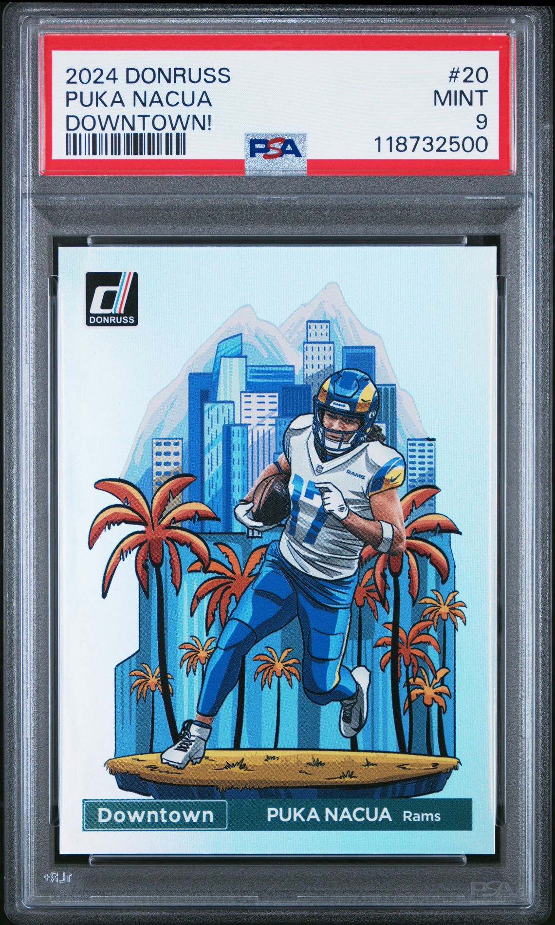 2024 Panini Donruss Downtown! Puka Nacua #20 Mint 9 front