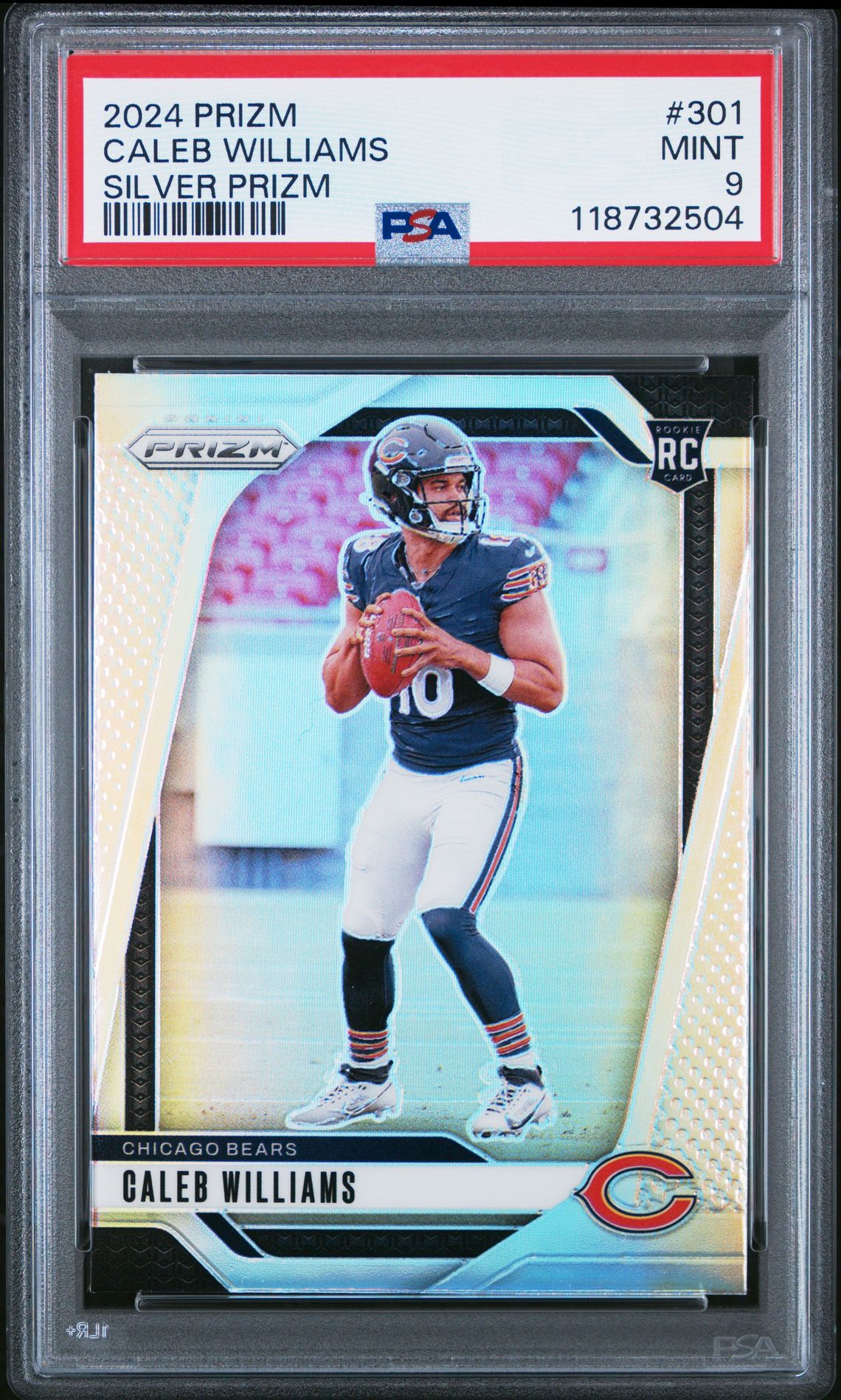 2024 Panini Prizm Caleb Williams #301 (Silver Prizm) Mint 9 front