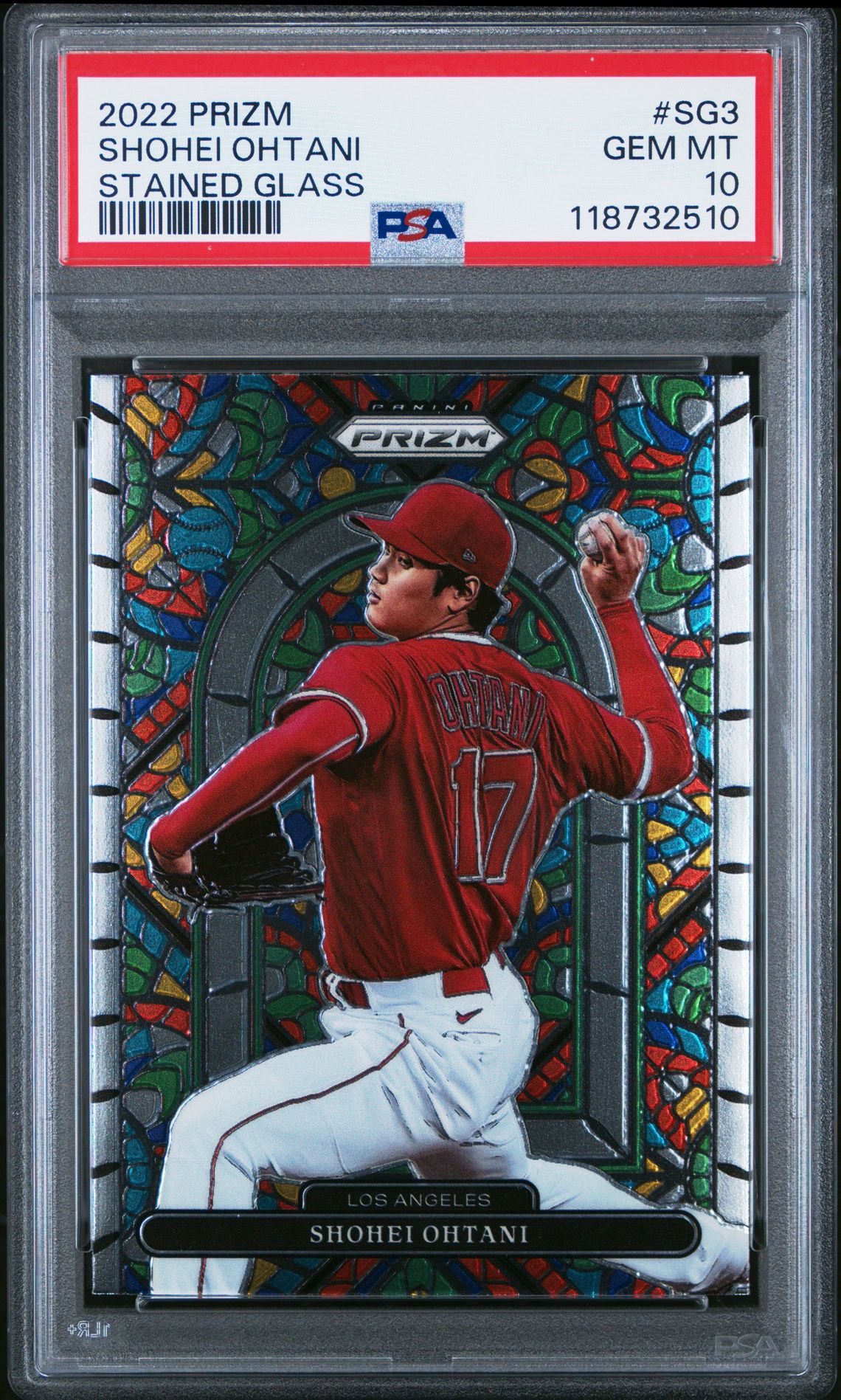 2022 Panini Prizm Stained Glass Shohei Ohtani #Sg3 (Stained Glass) Gem Mt 10 front