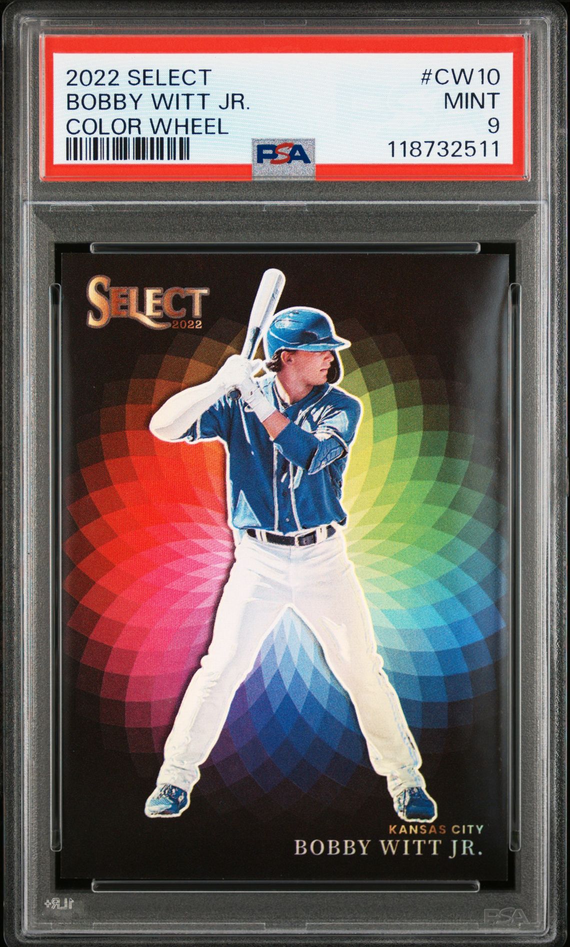 2022 Panini Select Color Wheel Bobby Witt Jr. #Cw10 (Color Wheel) Mint 9 front